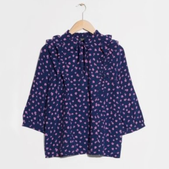 & Other Stories Ditsy Floral Print Ruffle Top | 4 - Picture 11 of 13